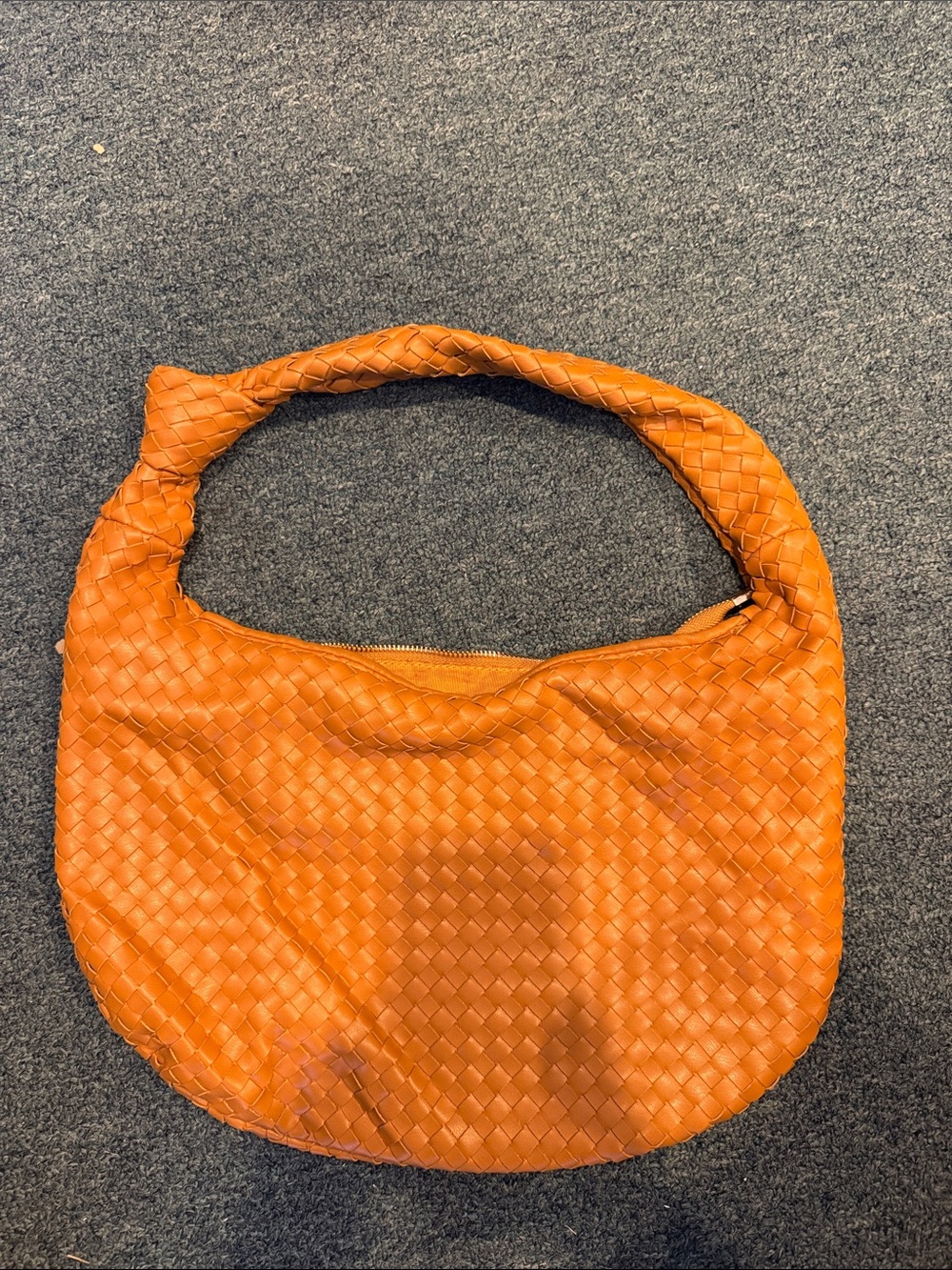 Melie Bianco Woven Hobo Bag in Orange